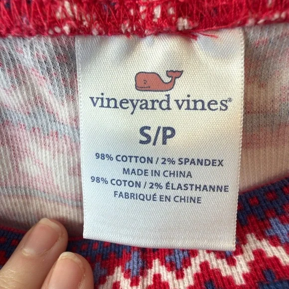 Vineyard Vines Women’s Fair Isle Whale Pajama Set Holiday S - Picture 5 of 5